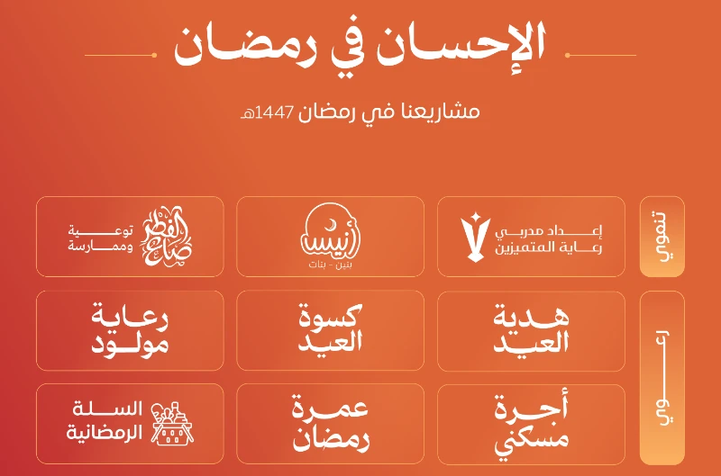 مشاريع “ الإحسان في رمضان 1447هـ ” لخدمة المجتمع وتعزيز التكافل